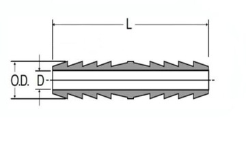 Алюминиевый двухкомпонентный соединитель для шланга длиной 100 мм и длиной 75 мм.