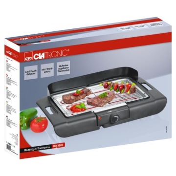 ТРАДИЦИОННЫЙ НАСТОЛЬНЫЙ ЭЛЕКТРИЧЕСКИЙ ГРИЛЬ CLATRONIC BQ