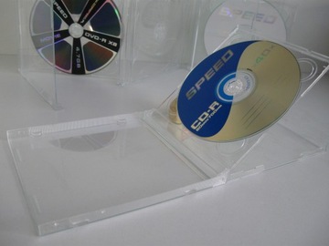 Стандартные футляры для компакт-дисков CDx1, прозрачные, 10 шт.
