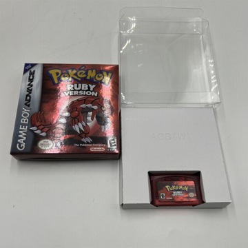 Pokemon RUBY GBA Gra zawiera pudełka