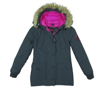 Superdry Rescue Navy parka Puchowa Kurtka zima S