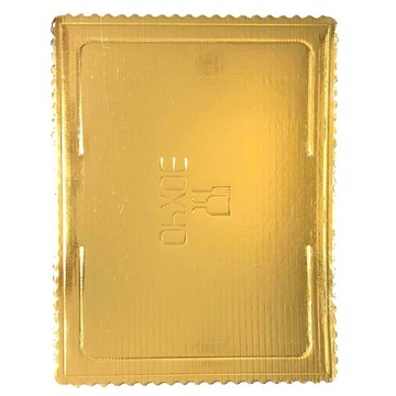 ОСНОВА ДЛЯ ТОРТА, ТОЛСТАЯ, ПРЯМОУГОЛЬНАЯ, СТИЛЬНАЯ, ЗОЛОТАЯ, 30 х 40 см.