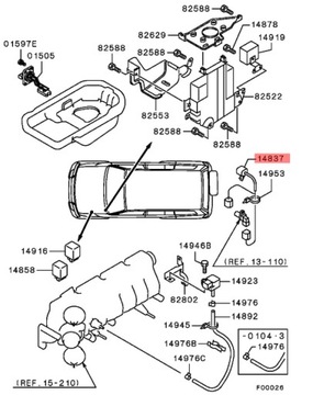 MITSUBISHI PAJERO 3.2 DID 00-06 PŘÍVODY PUMPY VSTŘIKOVAČE ME193284 ORIGINÁLNÍ