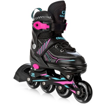 Rolki Wrotki Łyżwy Regulowane 4w1 Croxer Optima Mint/Pink 35-38 Abec7