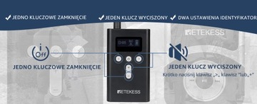 Retekess T130S Bezprzewodowy Zestaw Tour Guide, Przewodniki Audio ,100M