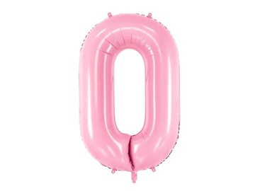 Balon foliowy Cyfra ''0'', 86cm, różowy