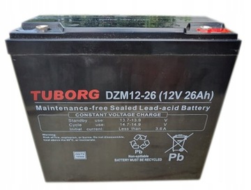 Akumulator żelowy Tuborg DZM12-26 12V 26Ah