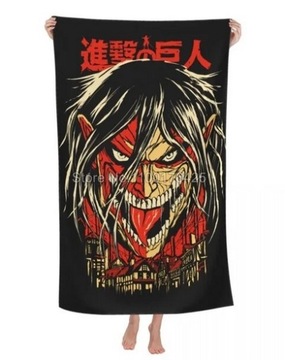 RĘCZNIK PLAŻOWY Z ANIME Attack On Titan 75x150cm