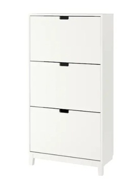 IKEA STALL Szafka na buty, 3 przegrody, biały