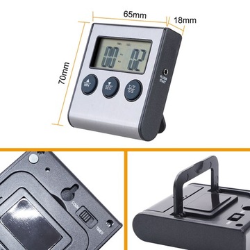 Termometr Termostat Minutnik do Wędzarni Mięsa Elektroniczny Grill z Sondą