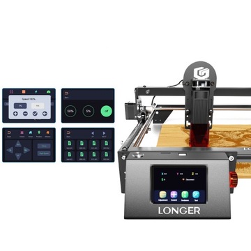 DŁUŻSZY Grawer laserowy 60W RAY5 400*400mm DIY 10000mm/min + stół warsztatowy
