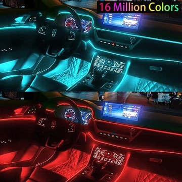 СВЕТОДИОДЫ ДЛЯ АВТОМОБИЛЕЙ ЛЕНТА RGB AMBIENT LED STRIP 6м