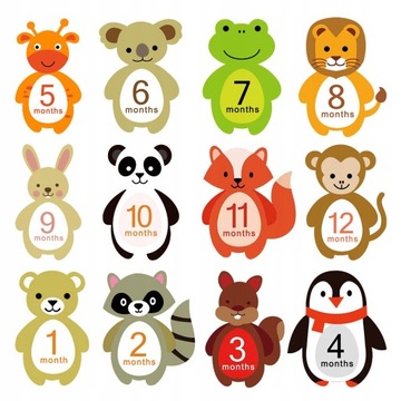 Wall Stickers Photo Props Animal 12 Sheets