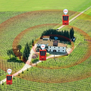 LED Solarny włącznik światła alarmowego Pilot zdalnego sterowania Róg