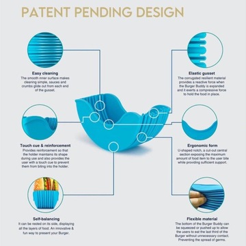 Силиконовый держатель для гамбургеров серого цвета для K