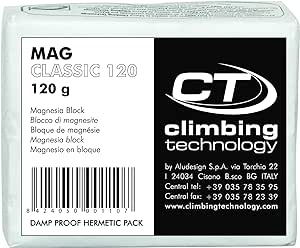 Climbing Technology 120g Magnezja, kreda na siłownie, duża biała kostka