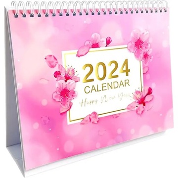 2024 Full Year Calendar Small Desk Calendar Standing Calendar Desk