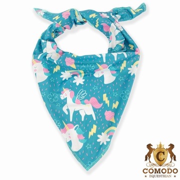 Красочный шарф-бандана с единорогами