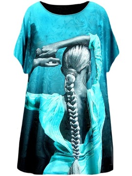 Kobieca bluzka z uroczym nadrukiem 54/56 7XL/8XL