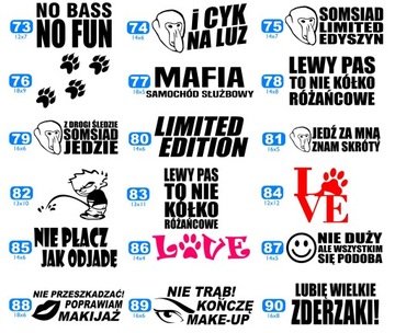 ЗАБАВНЫЕ НАКЛЕЙКИ НА СТЕКЛА АВТОМОБИЛЯ - ПОДХОДЯТ ДЛЯ ЛЮБОГО АВТОМОБИЛЯ, НАДЕЖНО ИЗГОТОВЛЕНЫ