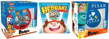 3w1 Hedbanz Junior DOBBLE PSI PATROL +DOBLE DISNEY PIXAR gra karty paw PL