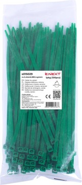 Opaska zaciskowa, zielona , 4mm x 280mm (100szt.) TRYTYTKI