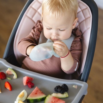 Silikonowy śliniak- ultracienki Babyono 1598/01 turkusowy