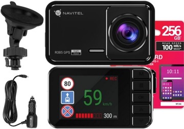 Wideorejestrator Navitel R385 2K GPS rejestrator jazdy + karta 256GB
