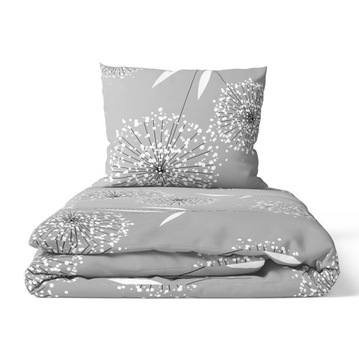 POŚCIEL Z KORY 200x220cm PREMIUM 100% BAWEŁNA KORA Dmuchawiec szary