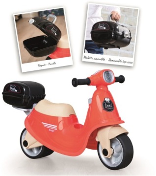 Ретро-самокат SMOBY с багажником для доставщика еды