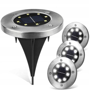 Lampa solarna wbijana Zolta srebrny 13 cm 4 szt.