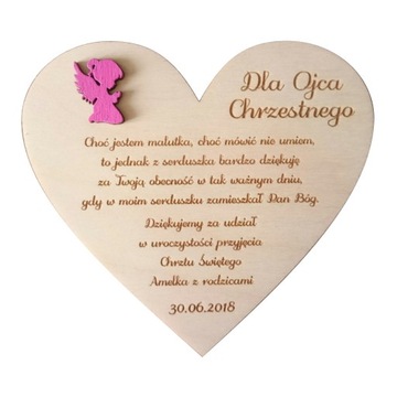 Chrzest podziękowanie dla chrzestnego babci itp