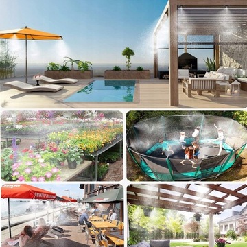 ВОДЯНАЯ ЗАВЕСА ТУМАННЫЙ ШЛАНГ 20M SPINNER САДОВАЯ СИСТЕМА ОРОШЕНИЯ 20 НАСАДОК