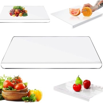БОЛЬШАЯ АКРИЛОВАЯ РАЗДЕЛОЧНАЯ ДОСКА ДЛЯ СЫРА, РЫБЫ, ОВОЩЕЙ, МЯСА, 45Х35СМ