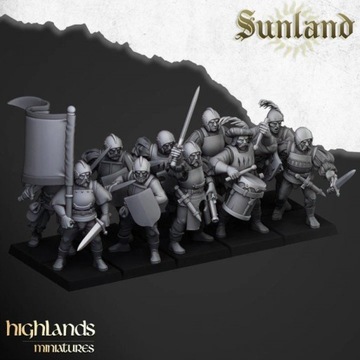 Sunland Troops with swords - Highlands Miniatures CMD (3 Modele)