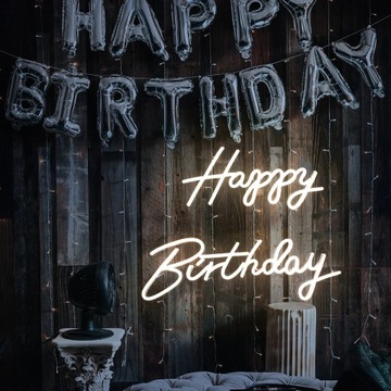 Персонализированный светодиод Neon Happy Birthday для лампы