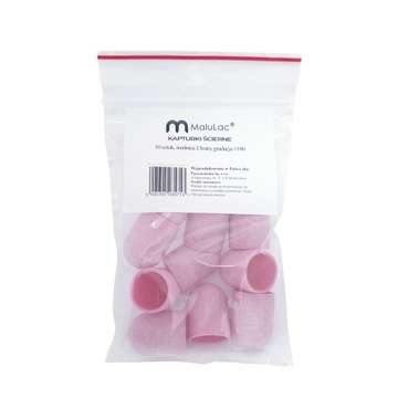 Абразивные подушечки MaluLac 10x CAPS для педикюра с резиновой основой 13 мм 180
