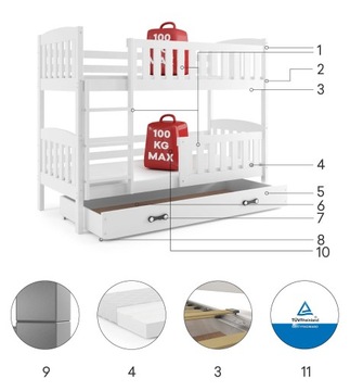 детская двухъярусная кровать от Interbeds 190x80