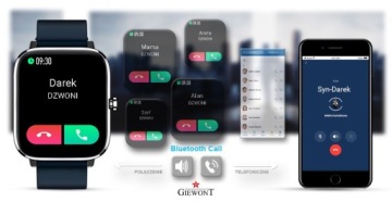 СМАРТ-ЧАСЫ GIEWONT GW230-4 BT ВЫЗОВ ТЕМПЕРАТУРЫ SMS