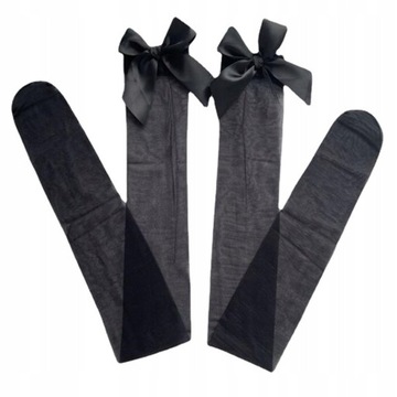 ГЛАДКИЕ, сексуальные самонесущие чулки с бантиками.