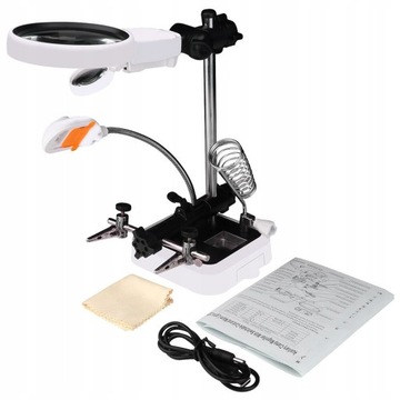 ТРЕТЬЯ РУКА ПОДСТАВКА ДЛЯ ПАЯЛЬНИКА СВЕТОДИОДНАЯ УВЕЛИЧЕНИЕ RT0179