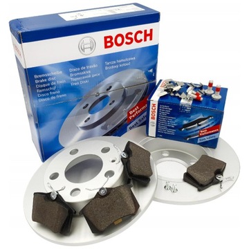 Задние диски, колодки, Golf 4 IV Audi A3 8L Polo Bora Комплект BOSCH