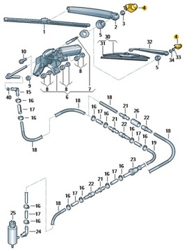 ПРОБКА РЫЧАГА ЗАДНЕГО СТЕКЛООЧИСТИТЕЛЯ 6Q6955435D