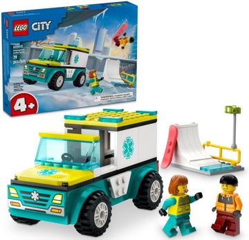 LEGO City Karetka i snowboardzista 60403 klocki lego