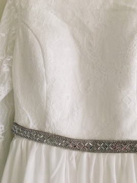 СВАДЕБНОЕ ПЛАТЬЕ Слоновой Кости, РУКАВА, 38 М 8