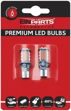 W16W 2x LED MARKOWE ŻARÓWKI EINPARTS CANBUS ŚWIATŁA STOPU CZERWONE W16W