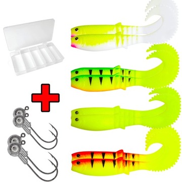 ZESTAW PRZYNĘT Sahido KILLER BITER NEON SET 11CM SZCZUPAK SANDACZ SUM