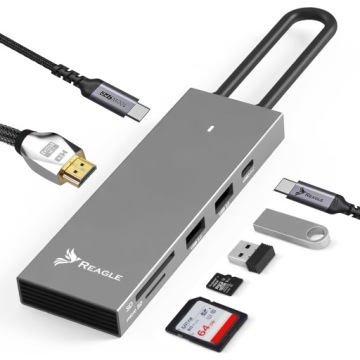 ХАБ USB-C HDMI 4K 60 Гц 2K 144 Гц USB C 3.2 PD 100 Вт КАРТРИДЕР M1 M2
