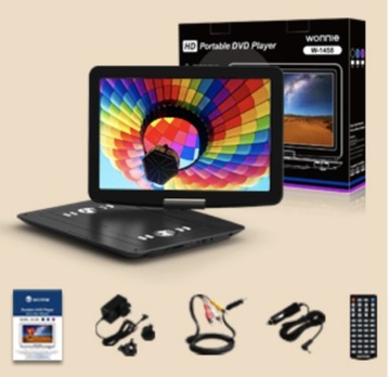 Портативный 17-дюймовый DVD-плеер, поворотный USB/SD