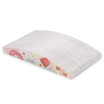 Pilnik do Paznokci Półksiężyc 180/240 Limitowane Nails Care Cookies 25 szt